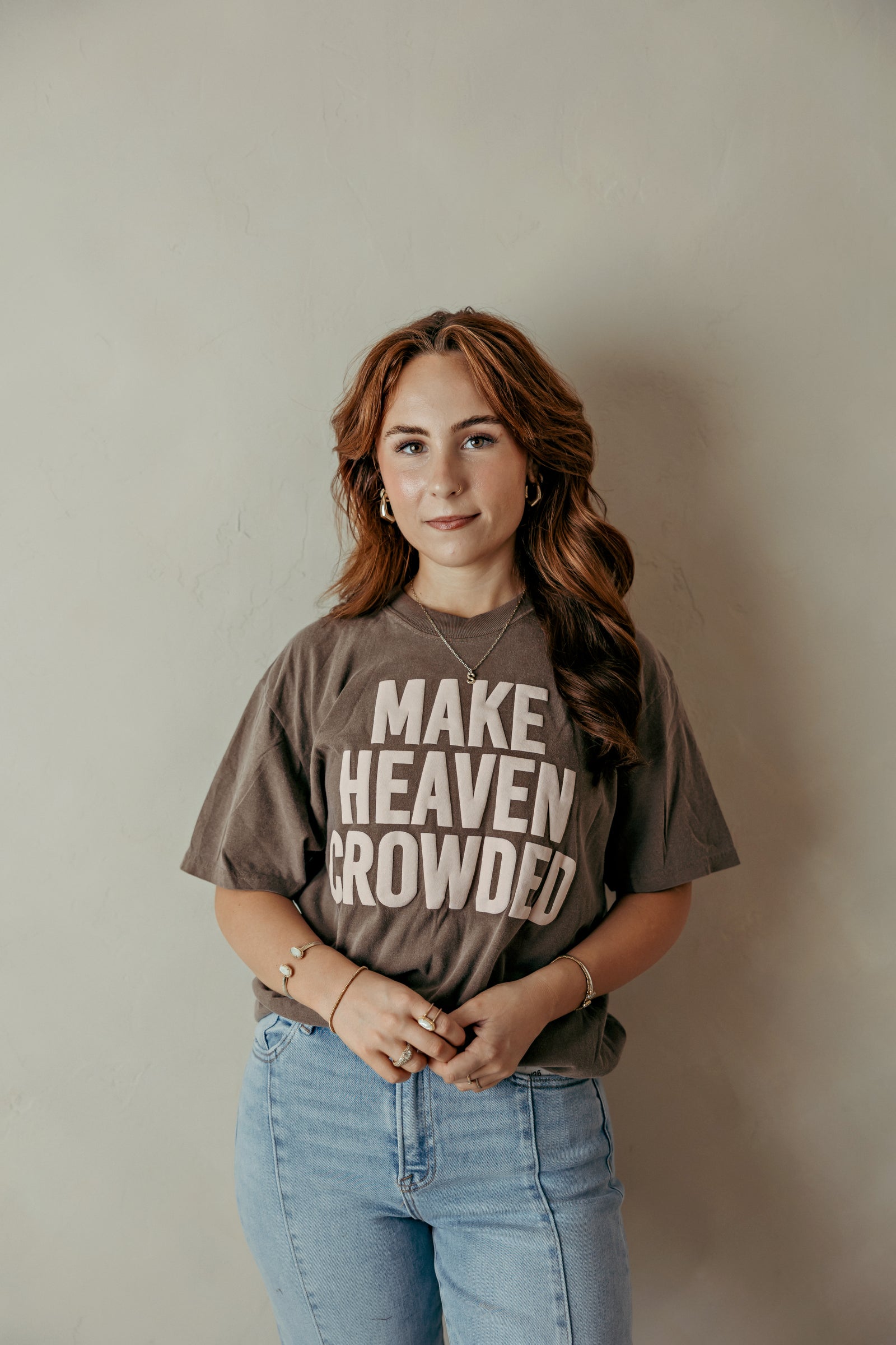 Adult Make Heaven Crowded Graphic Tee Brown
