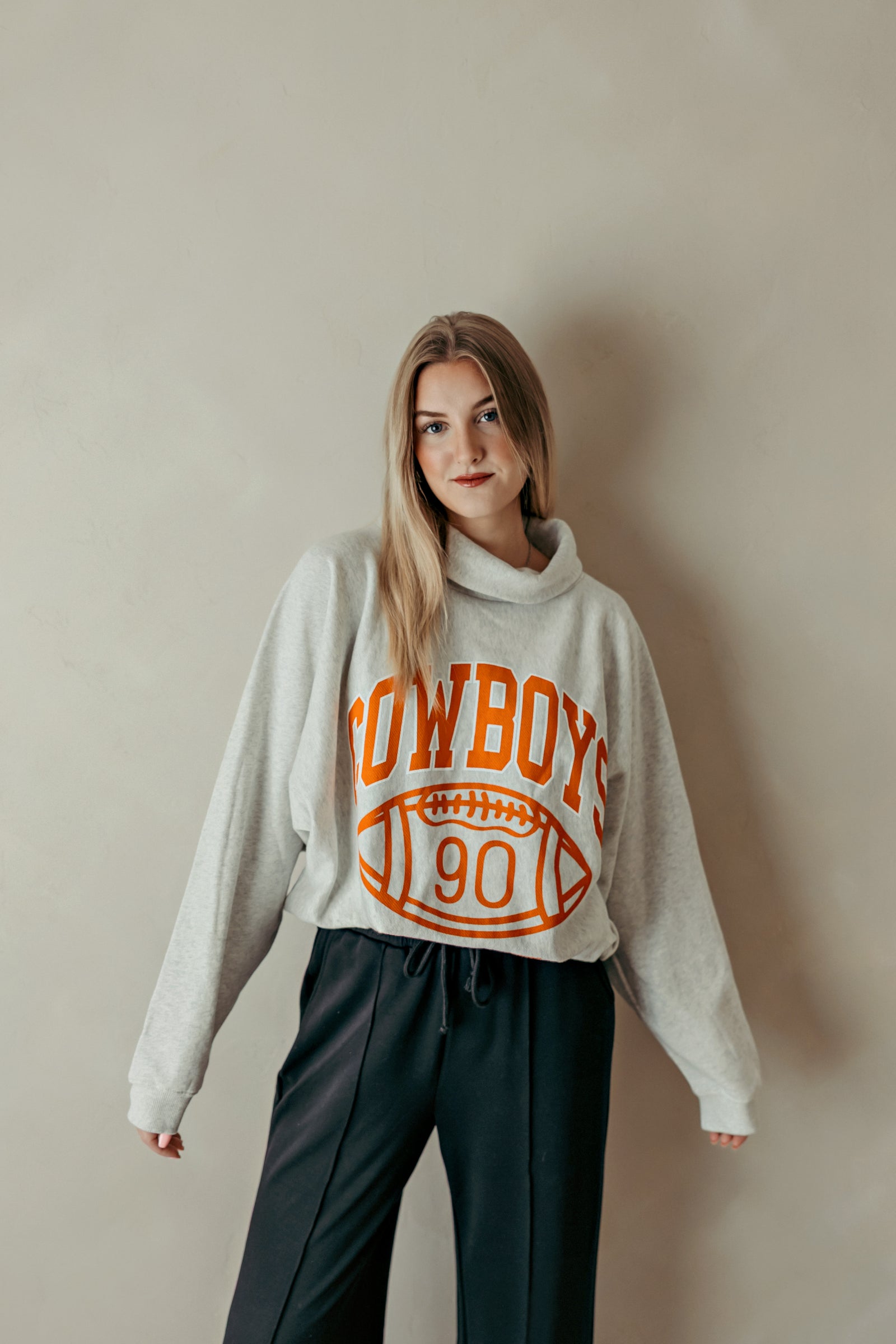 Gray OSU Cowboys Campus Classic Roll Sweatshirt