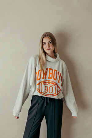 Gray OSU Cowboys Campus Classic Roll Sweatshirt