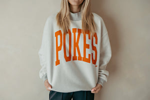 Gray OSU Cowboys Tall Boy Mock Neck Sweatshirt
