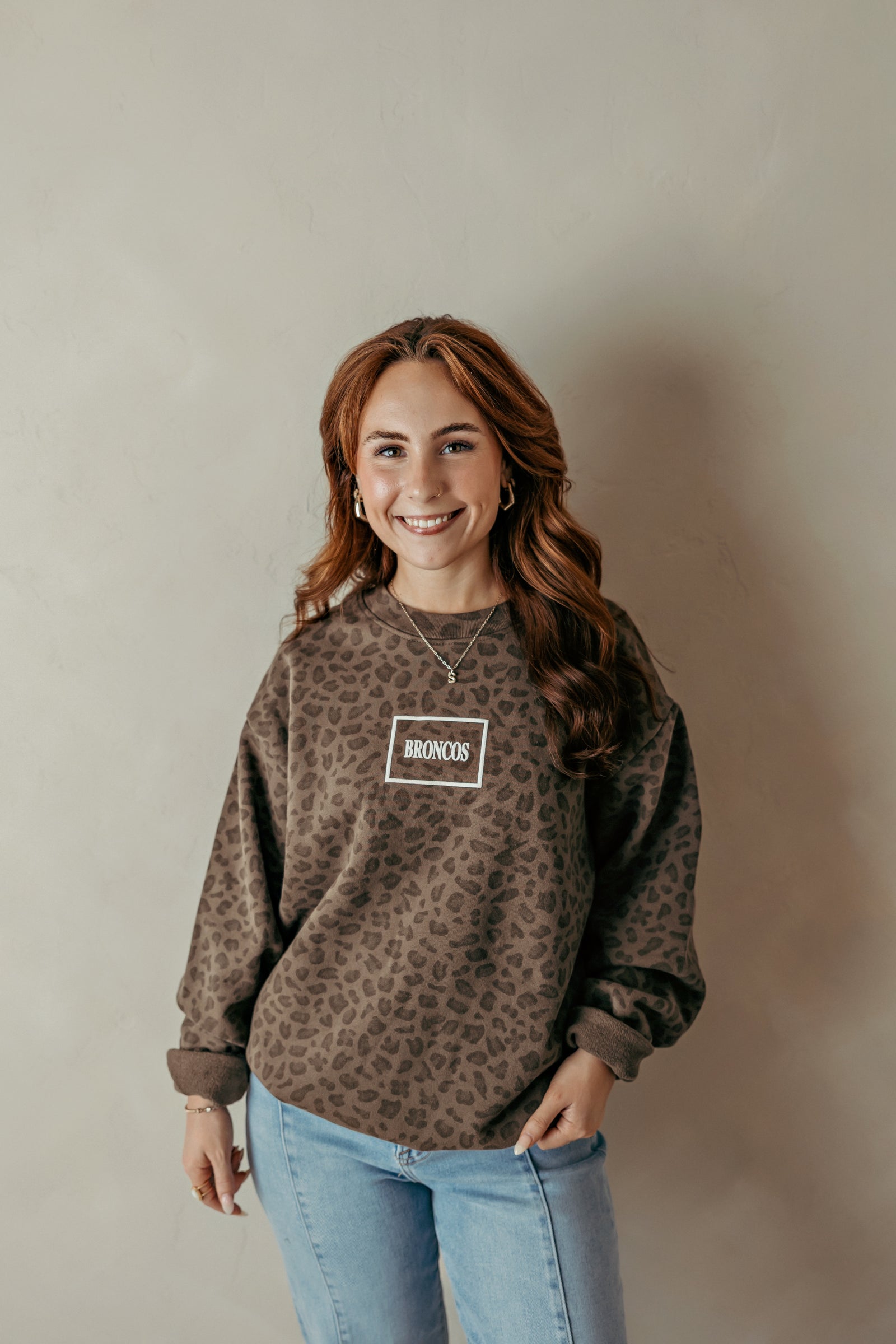 Vintage Leopard Mini Broncos Sweatshirt
