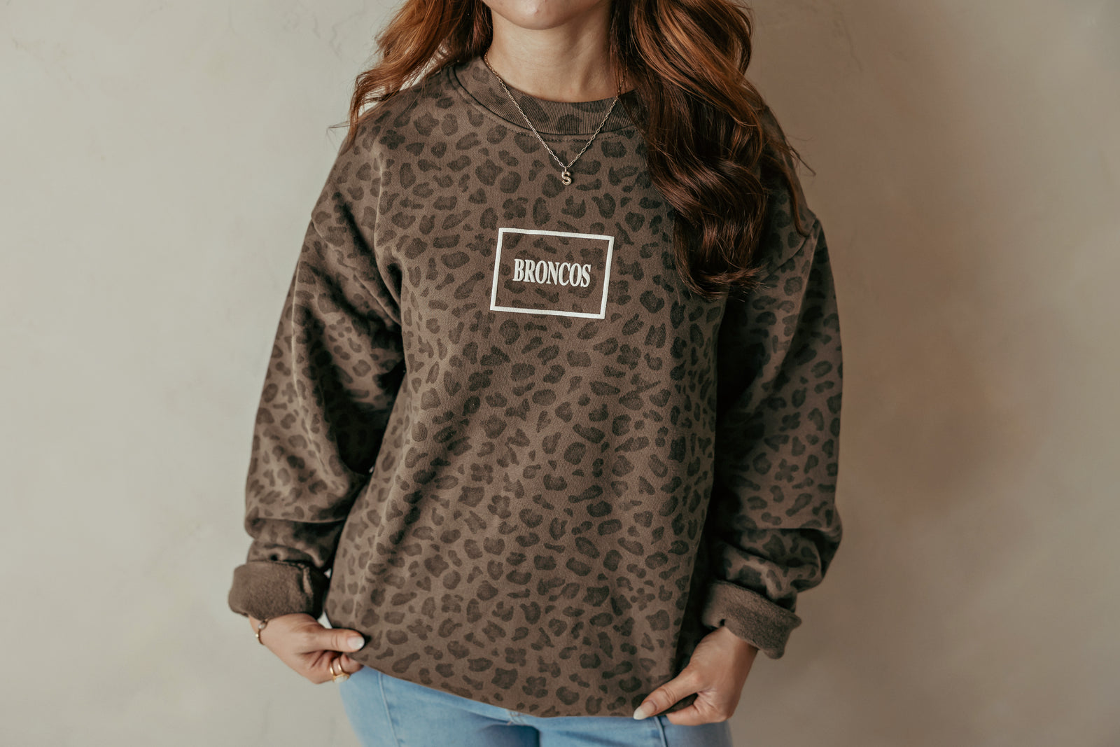 Vintage Leopard Mini Broncos Sweatshirt