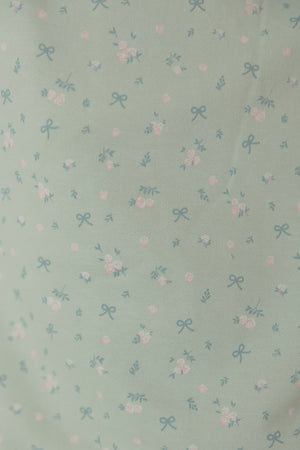 Pale Aqua Floral Print Sweatshirt