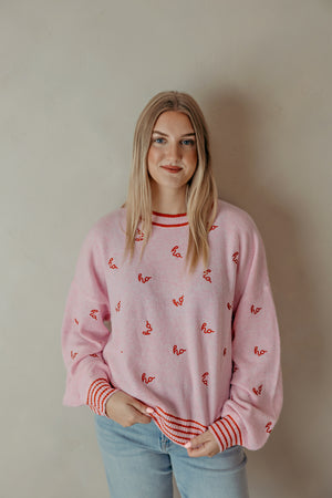 Ho Ho Ho Blush Relaxed Sweater