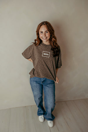 Vintage Leopard Mini Bronco Oversized Tee