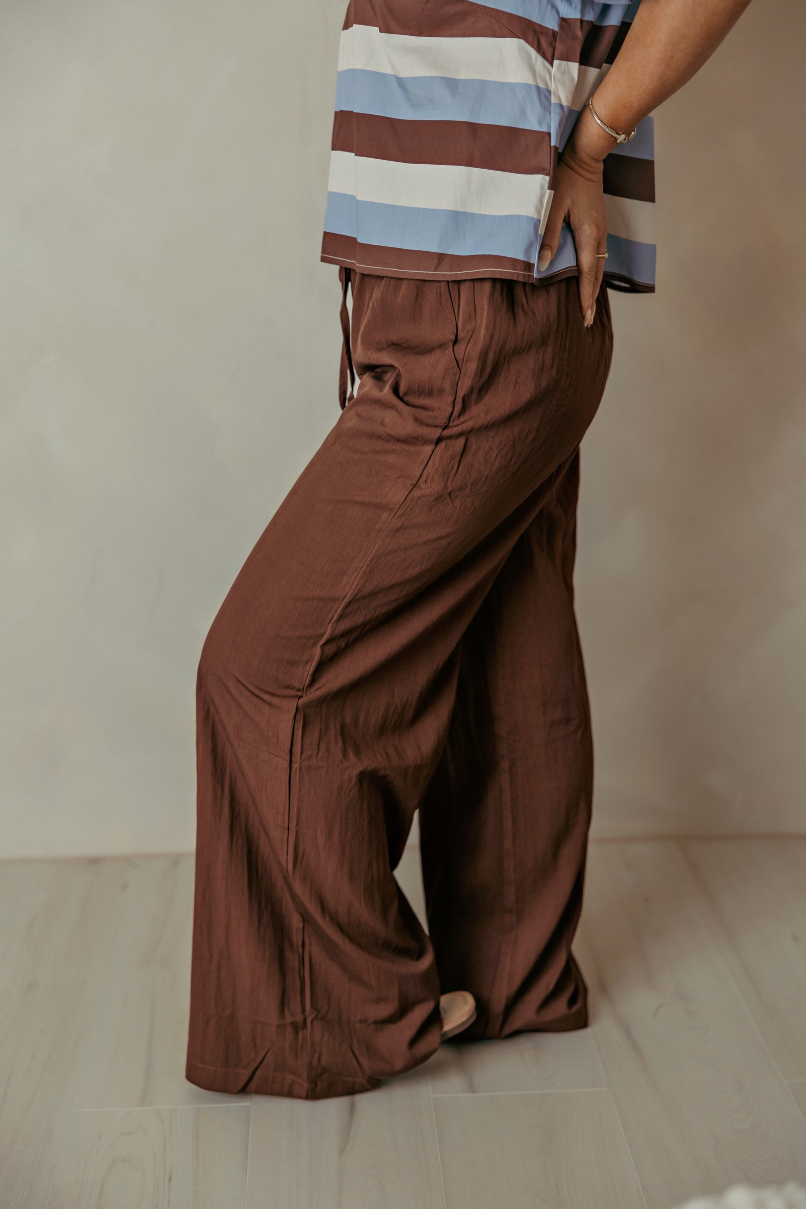 Cinnamon Drawstring Flowy Pants