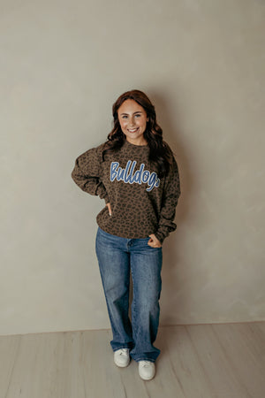 Vintage Leopard Bulldogs Sweatshirt - Blue