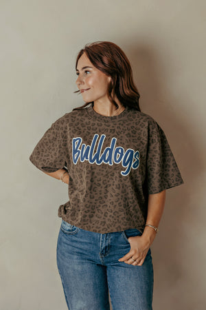 Leopard Puff Bulldogs - Blue