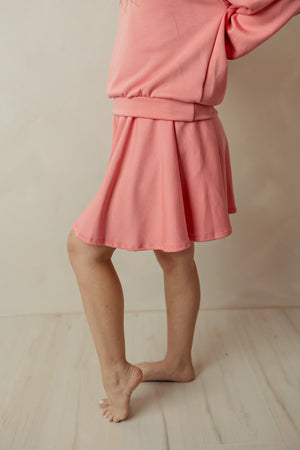 Inner Shorts Modal Knit Skirt Pink