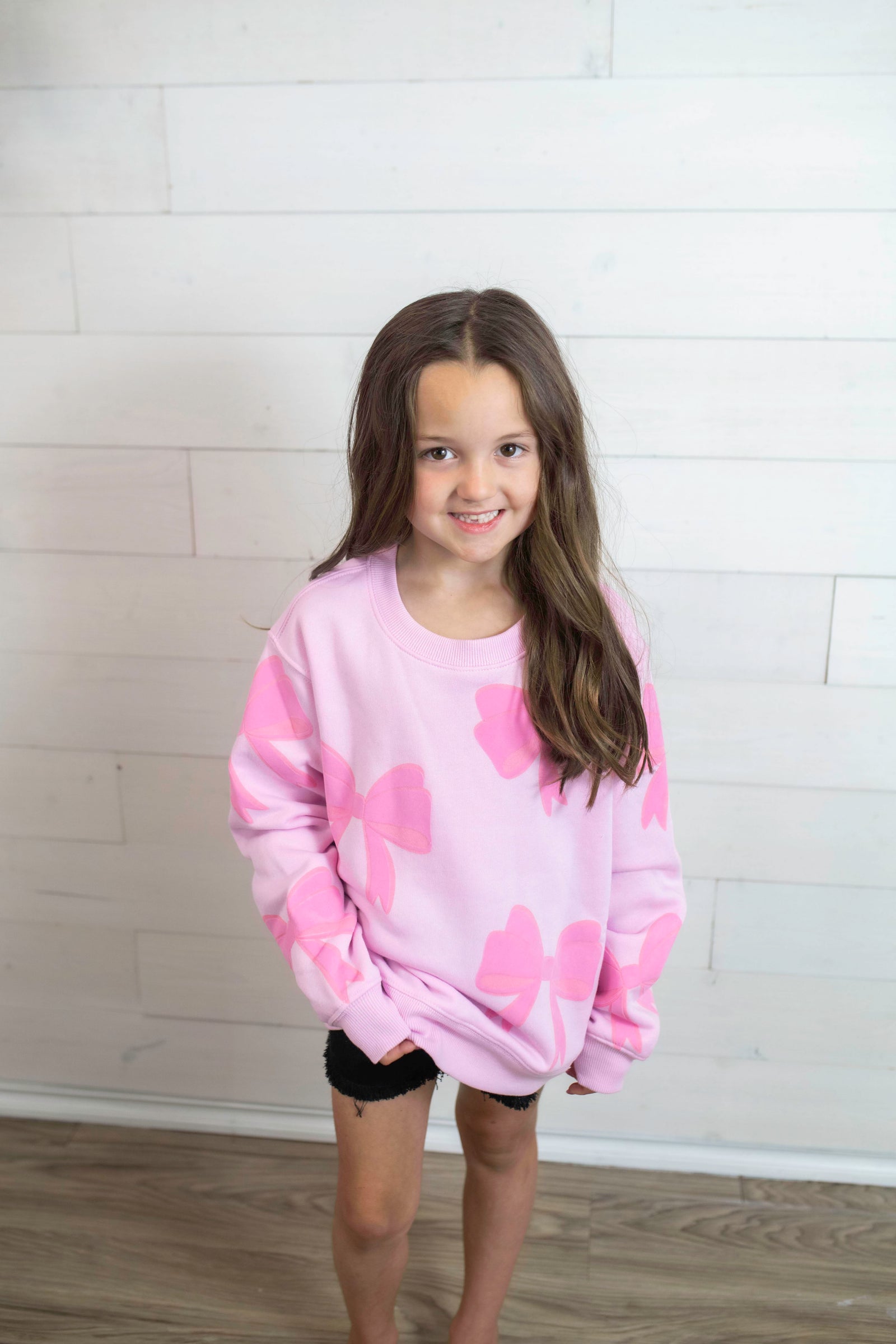 iscream Ribbon Bow Sweatshirt Pink