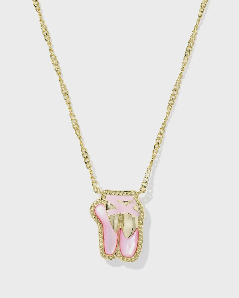 Ballet Short Pendant Nickel Gold Blush MOP