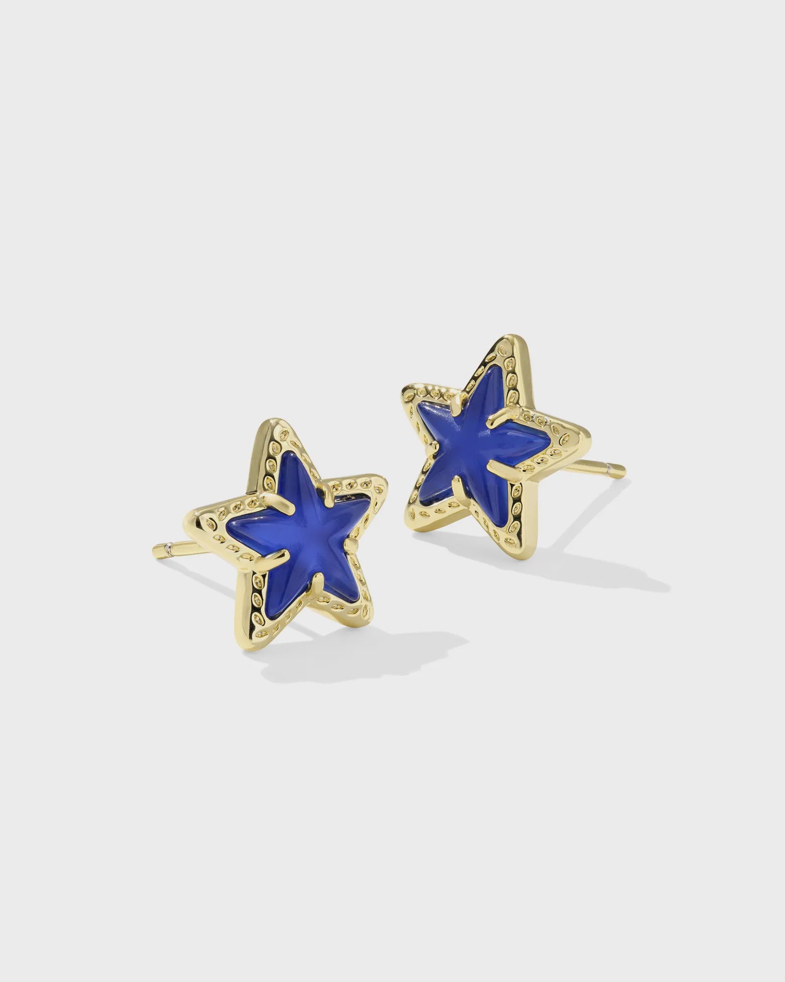 Cassidy Stud Earring Gold Cobalt Illusion