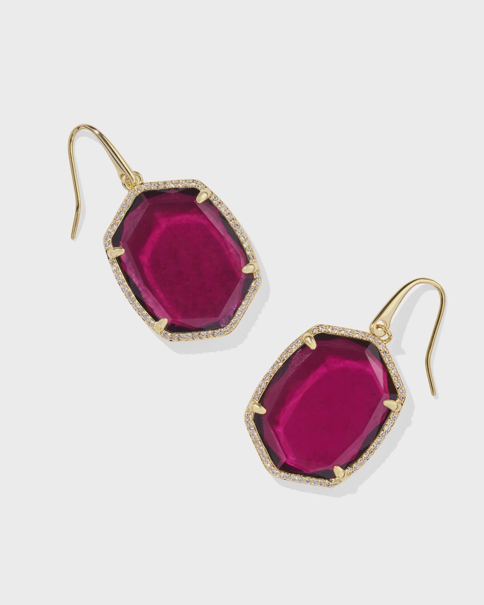 Kendra Scott Daphne Pave Drop Gold Berry Mica Earrings