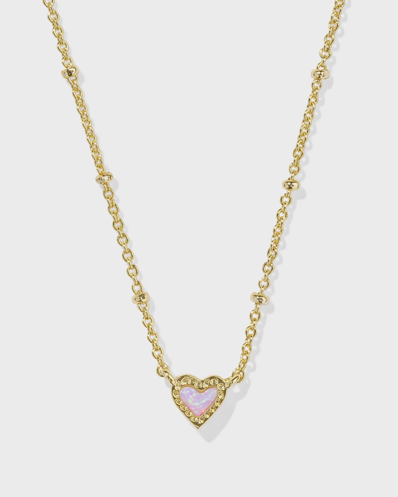 Kendra Scott Mini Ari Heart Bubblegum Pink Necklace