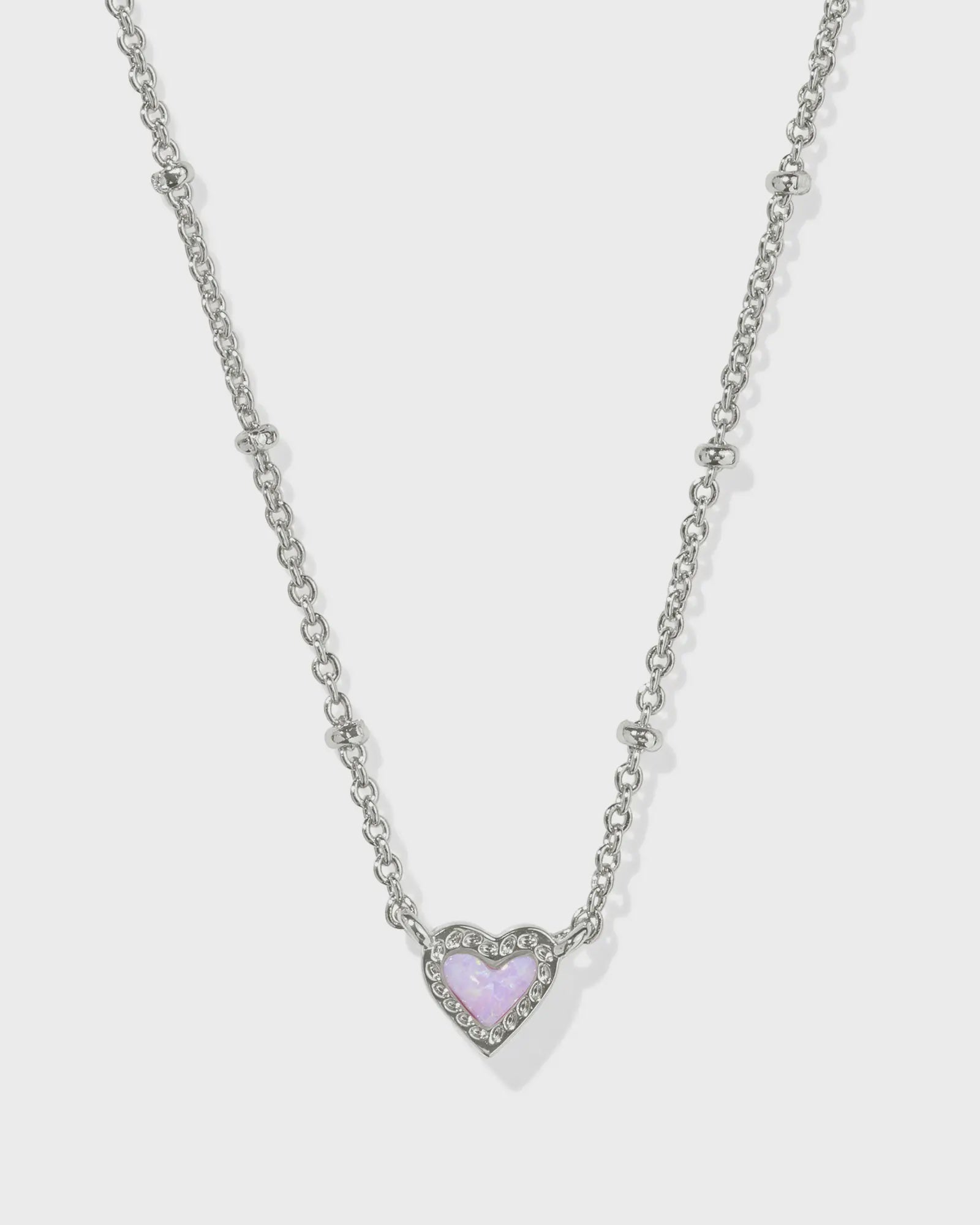 Kendra Scott Mini Rhod Ari Heart Bubblegum Pink Necklace