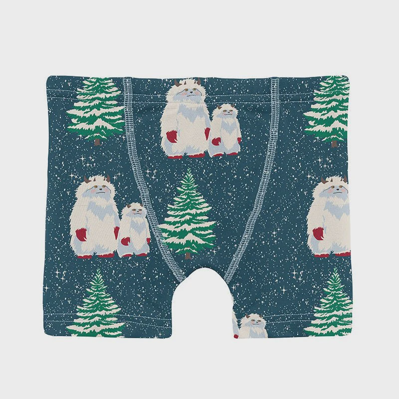 Boys Boxer Briefs-Peacock Yeti