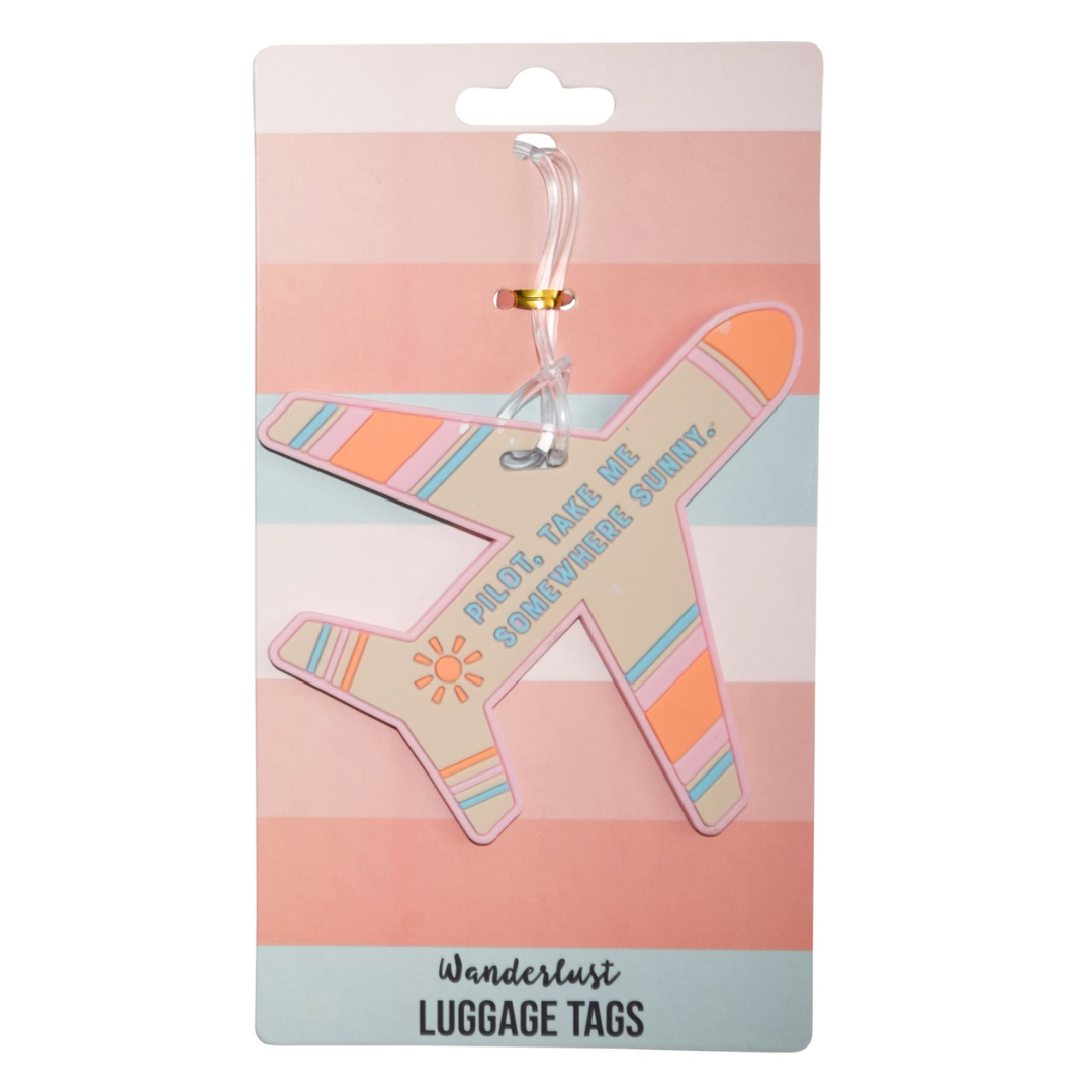 Sunny Plane Silicone Luggage Tag