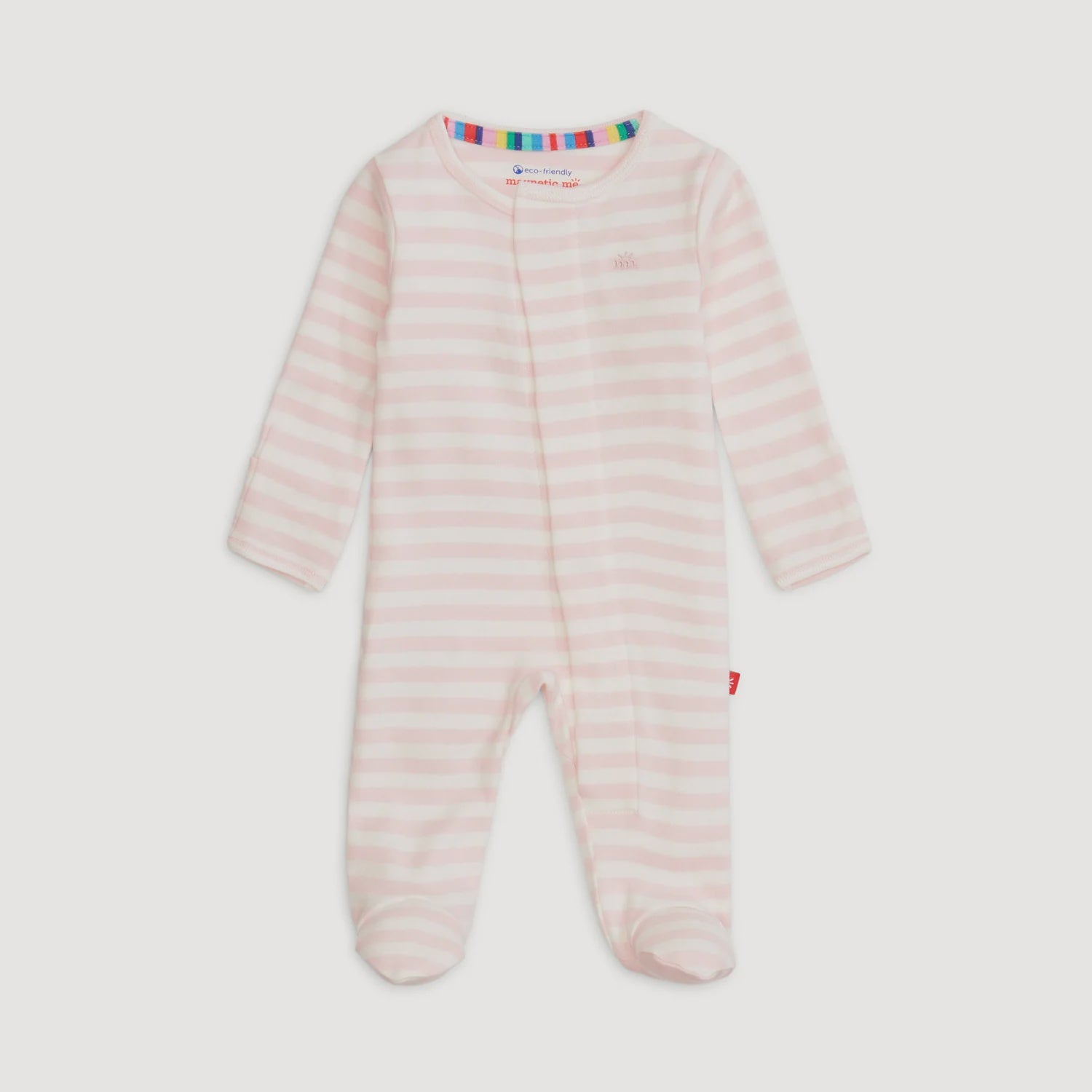 Organic Cotton Footie Pink Stripe