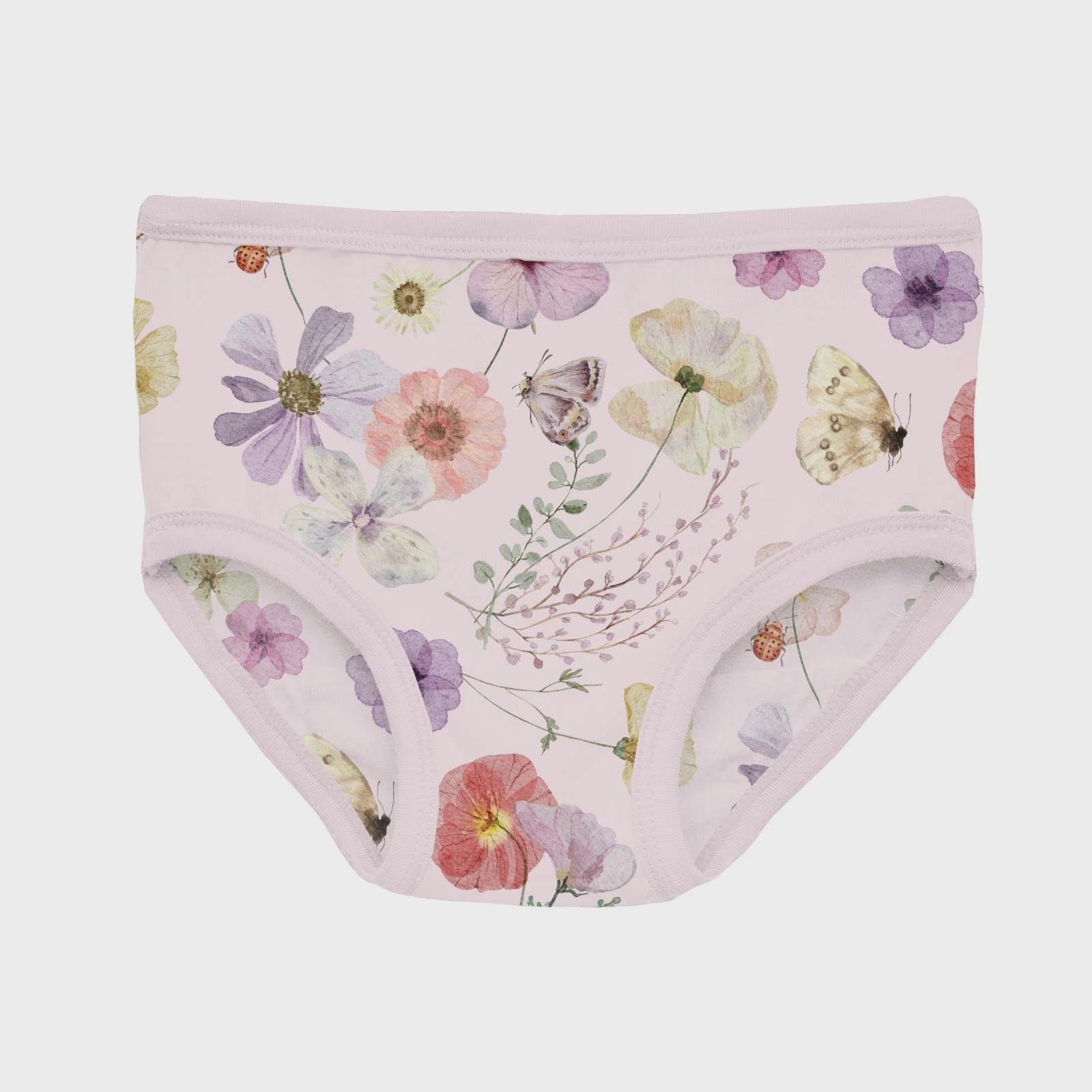 Kickee Print Girl's Underwear- Shrinking Violet Pressed Flowers