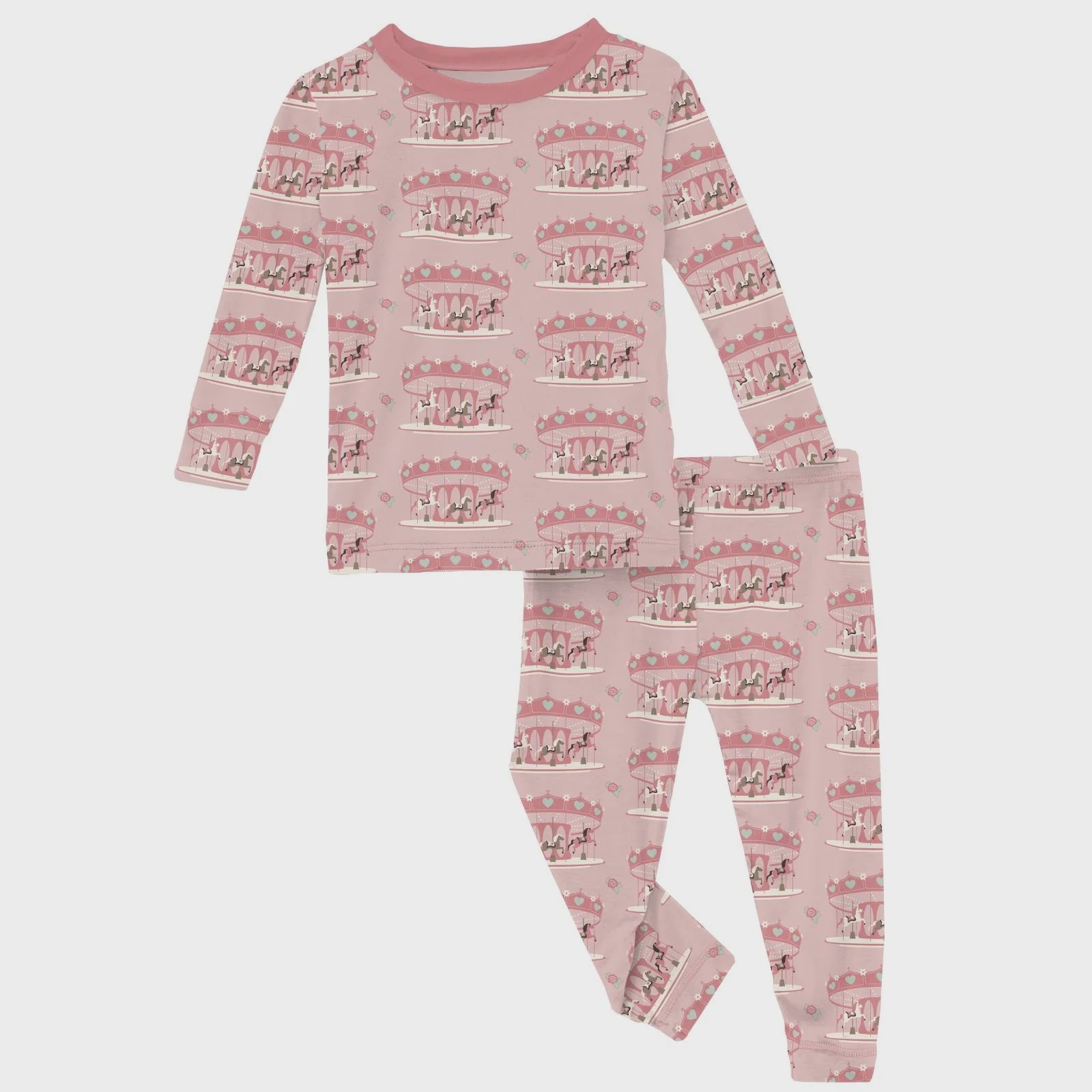 Long Sleeve Pajama Set Baby Rose Fair Carousel