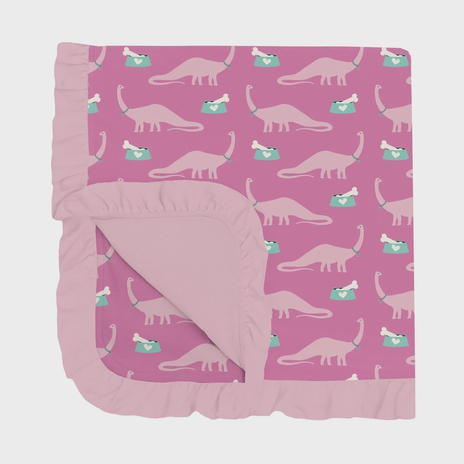 Kickee Ruffle Stroller Blanket-Tulip Pet Dino