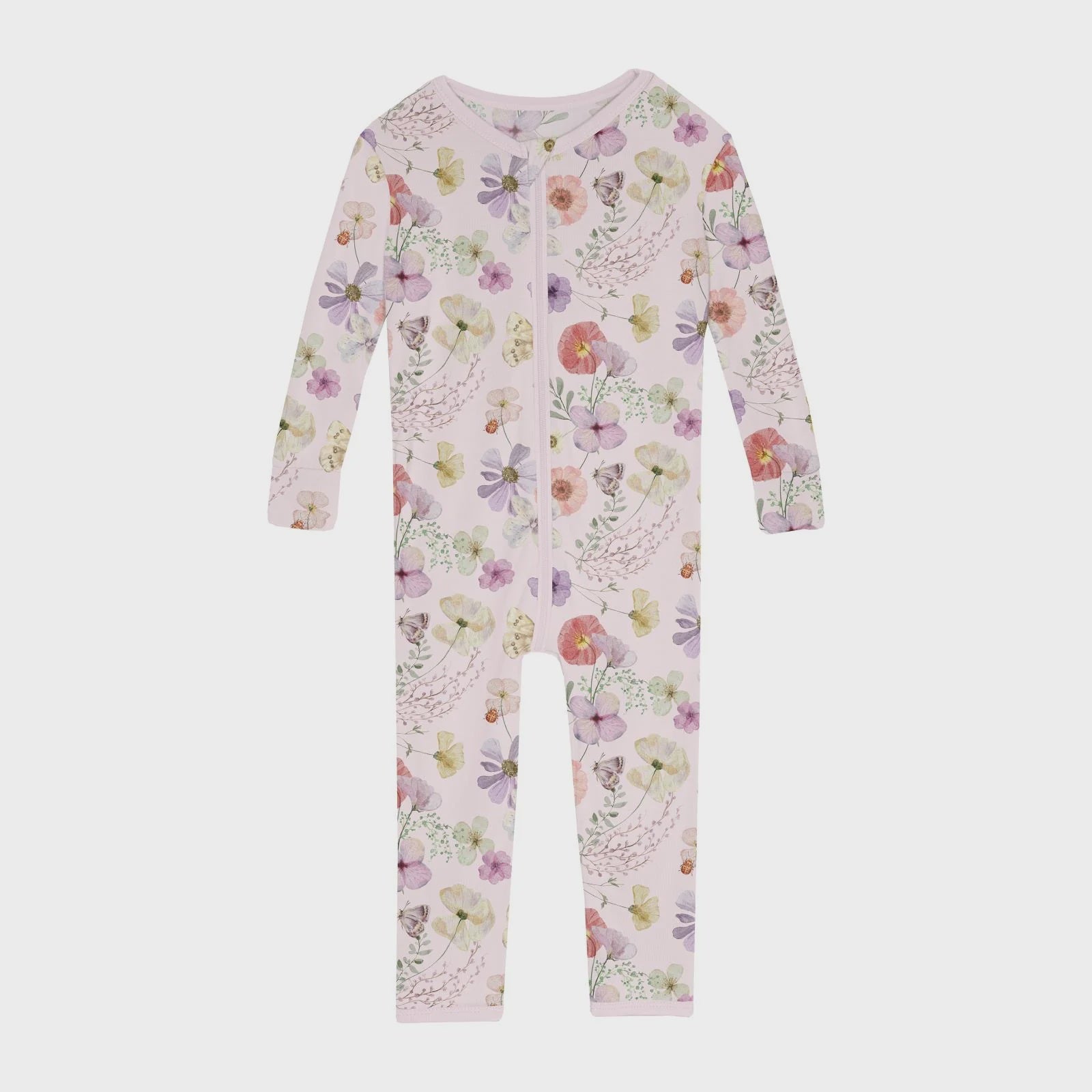 Print Convertible Sleeper with Zipper-Shrinking Violet Pressed Flowers