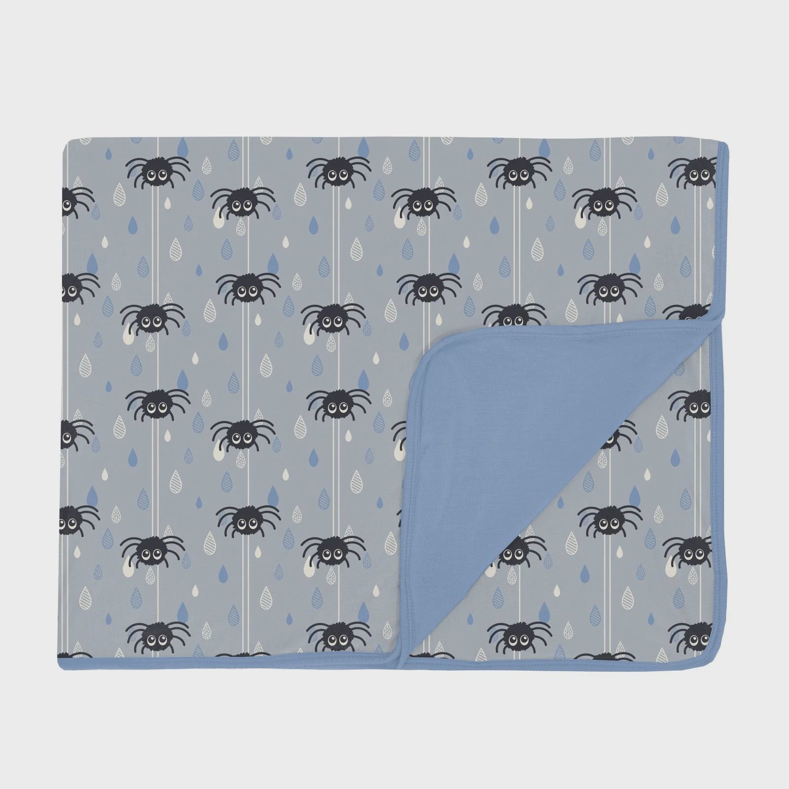 Print Toddler Blanket-Pearl Blue Itsy Bitsy Spider