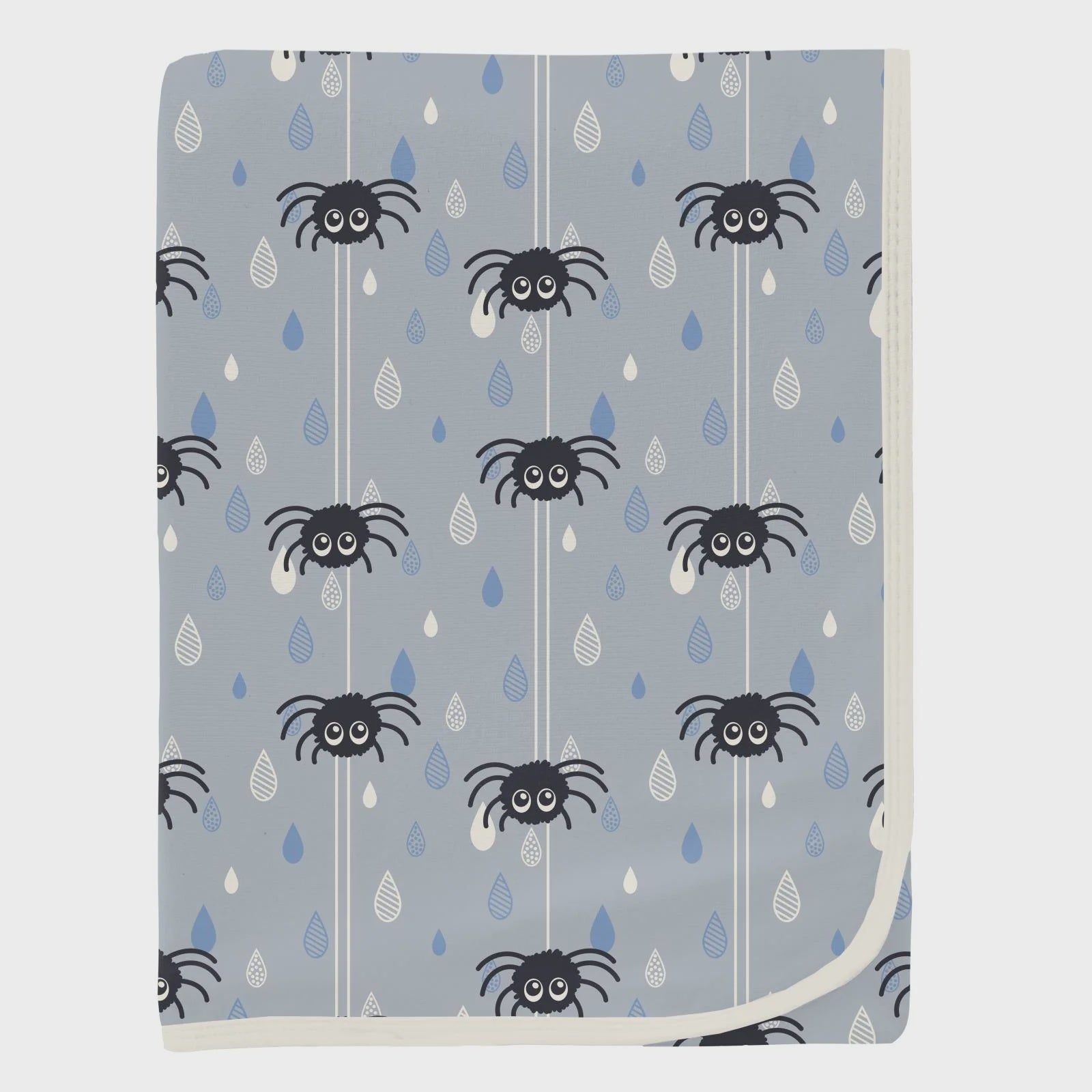 Swaddling Blanket-Pearl Blue Itsy Bitsy Spider