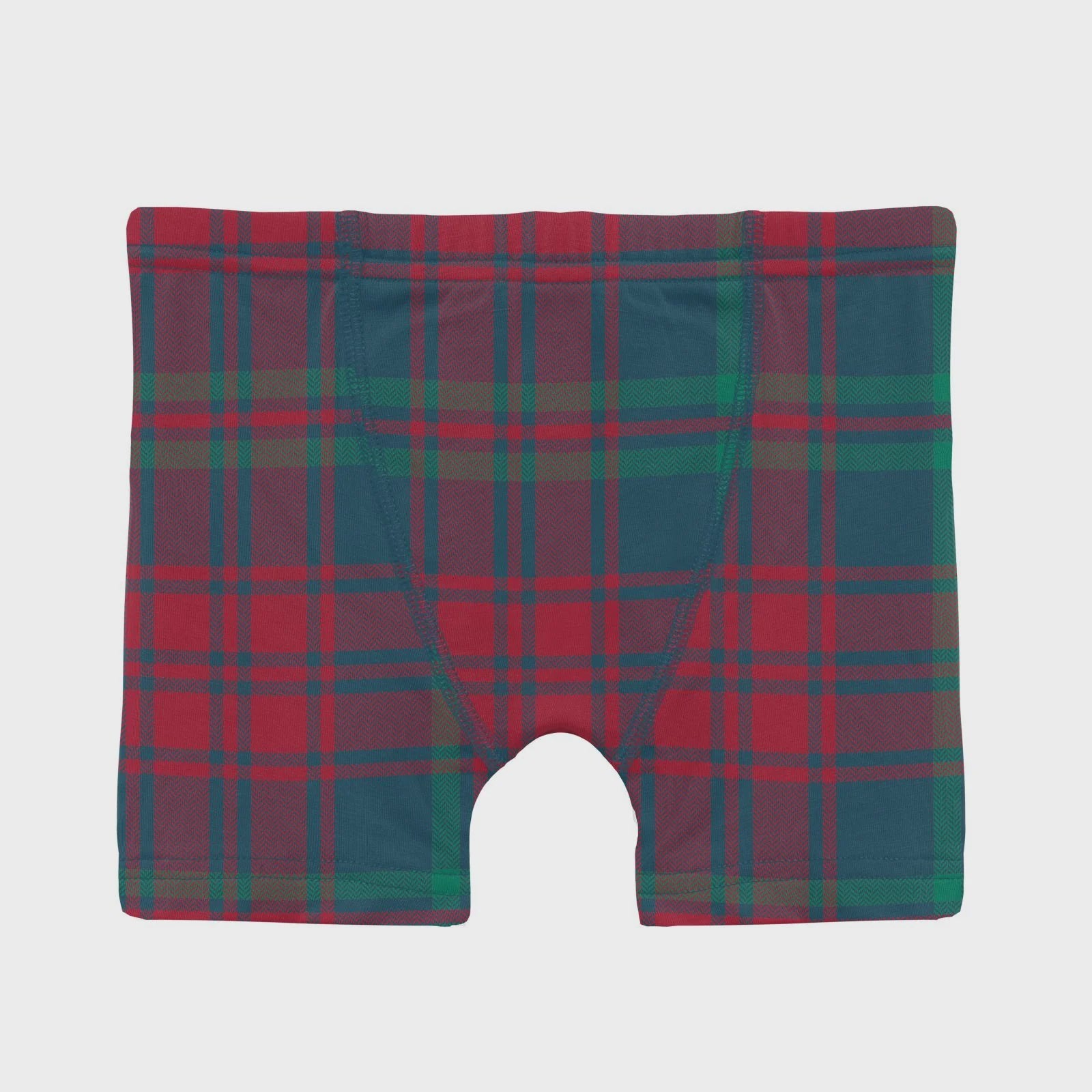 Boys Boxer Briefs-Peacock Plaid