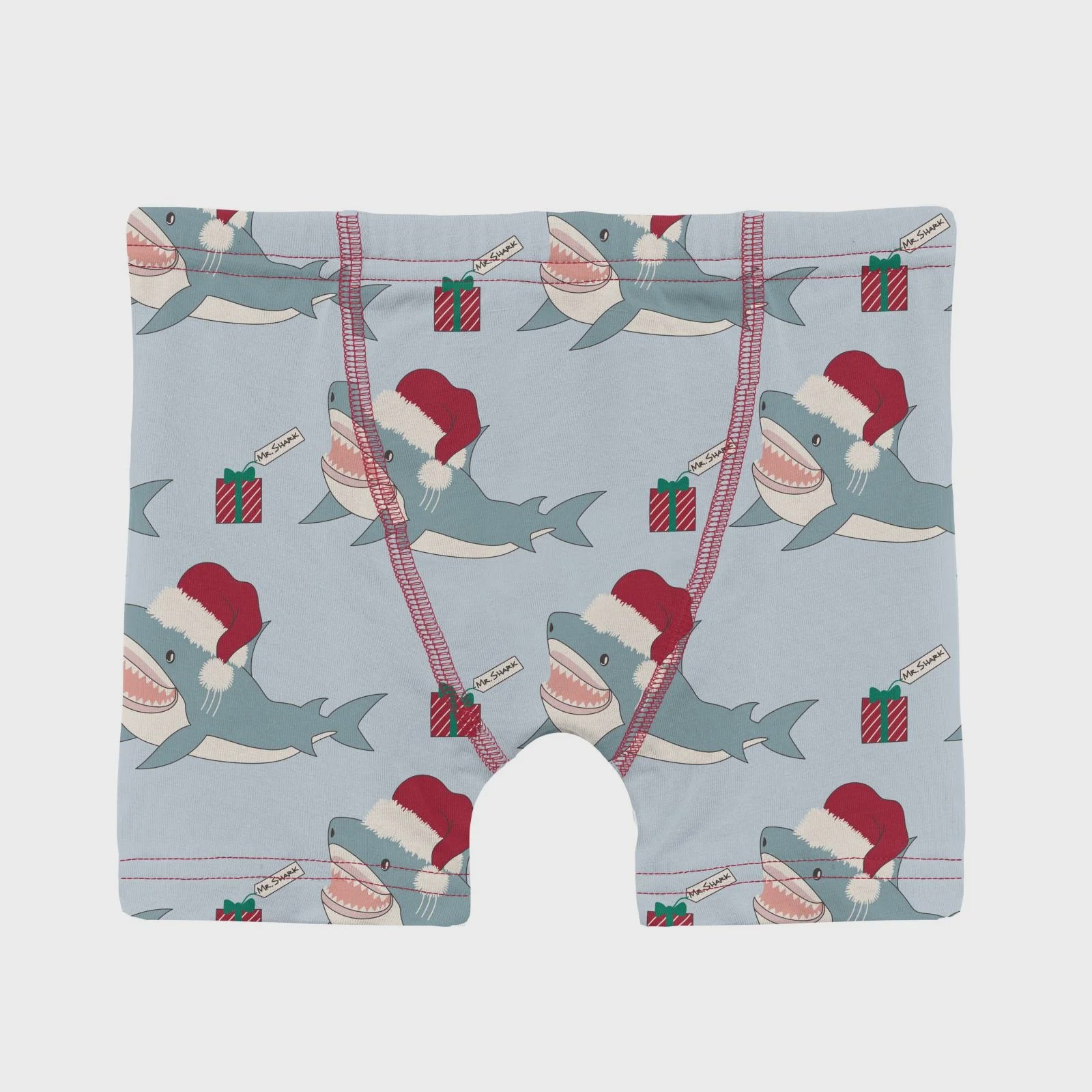 Boys Boxer Briefs-Illusion Blue Holiday Sharks