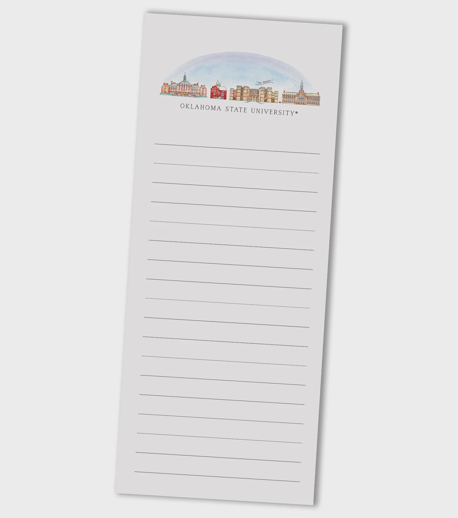 Oklahoma State Skyline Notepad