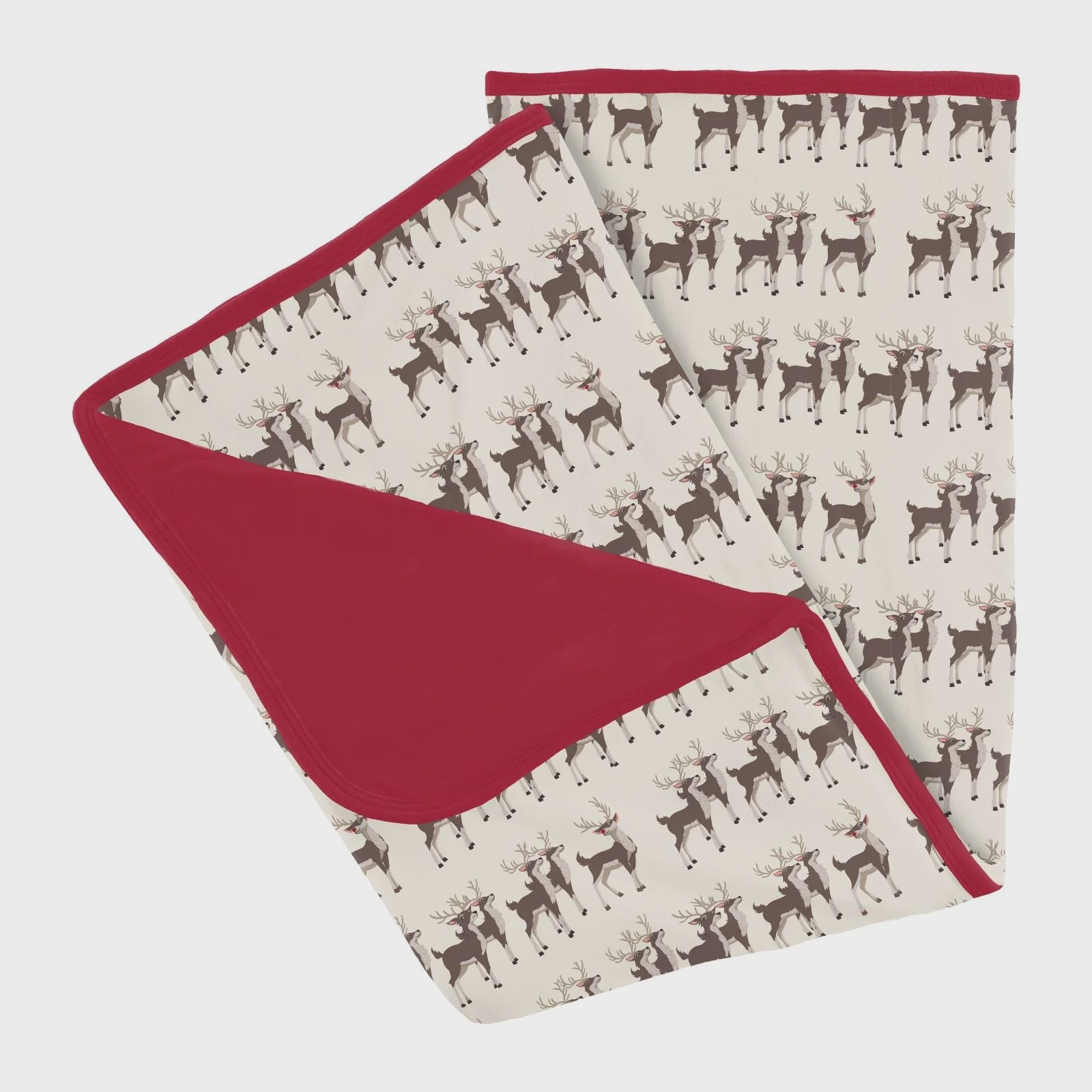 Kickee Stroller Blanket-Natural Rudolph