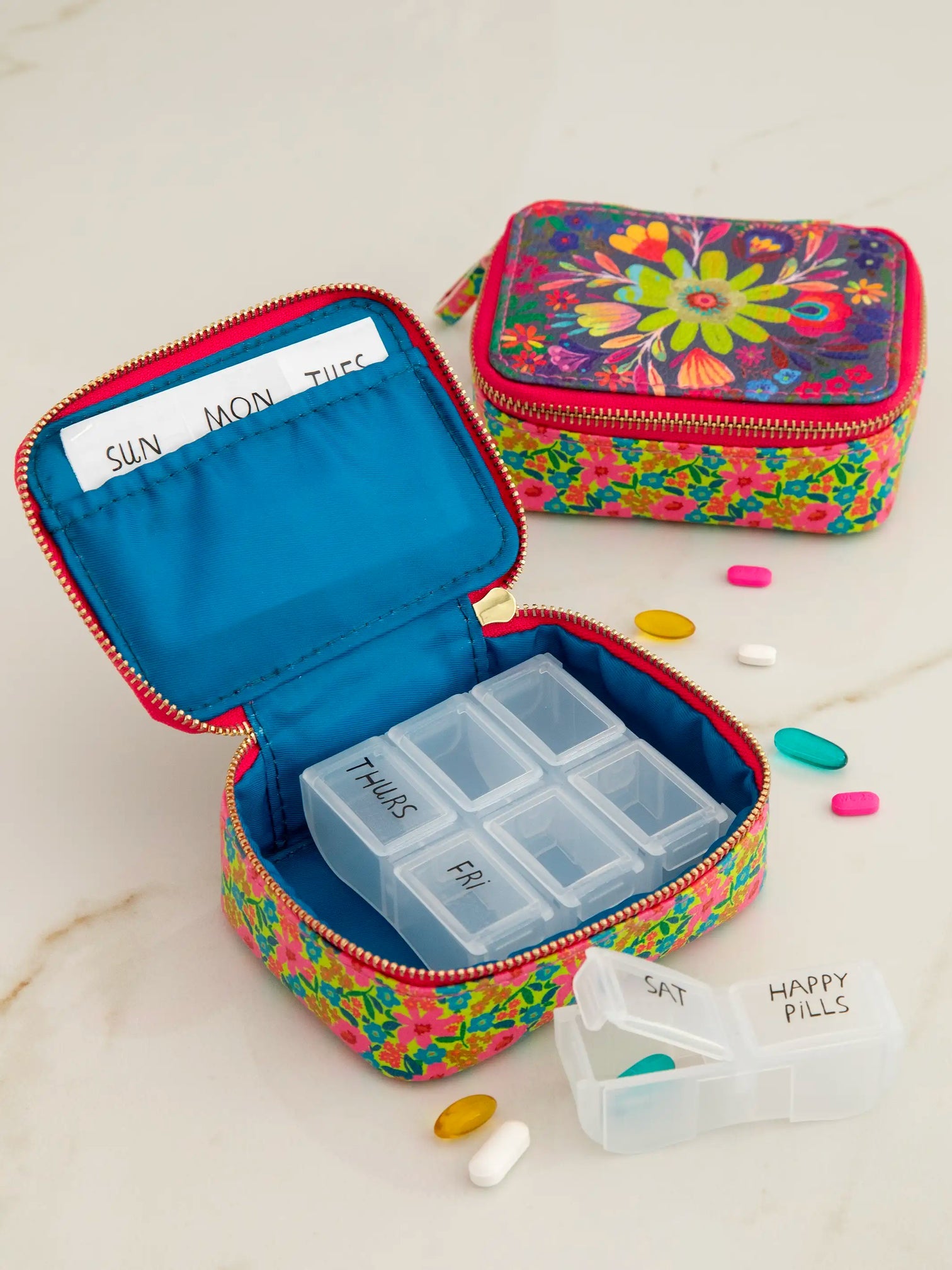 Floral Getaway Daily Pill Case