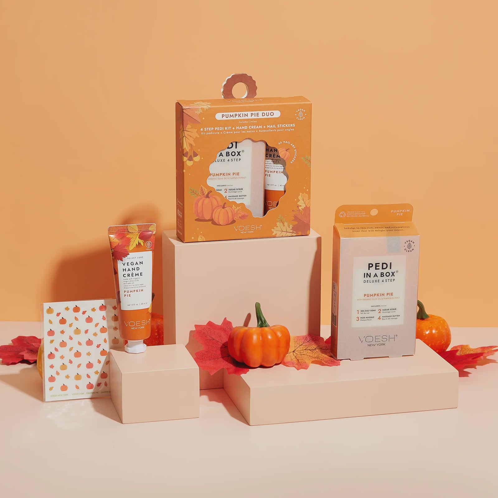 Voesh Pumpkin Pie Duo With Nail Stickers