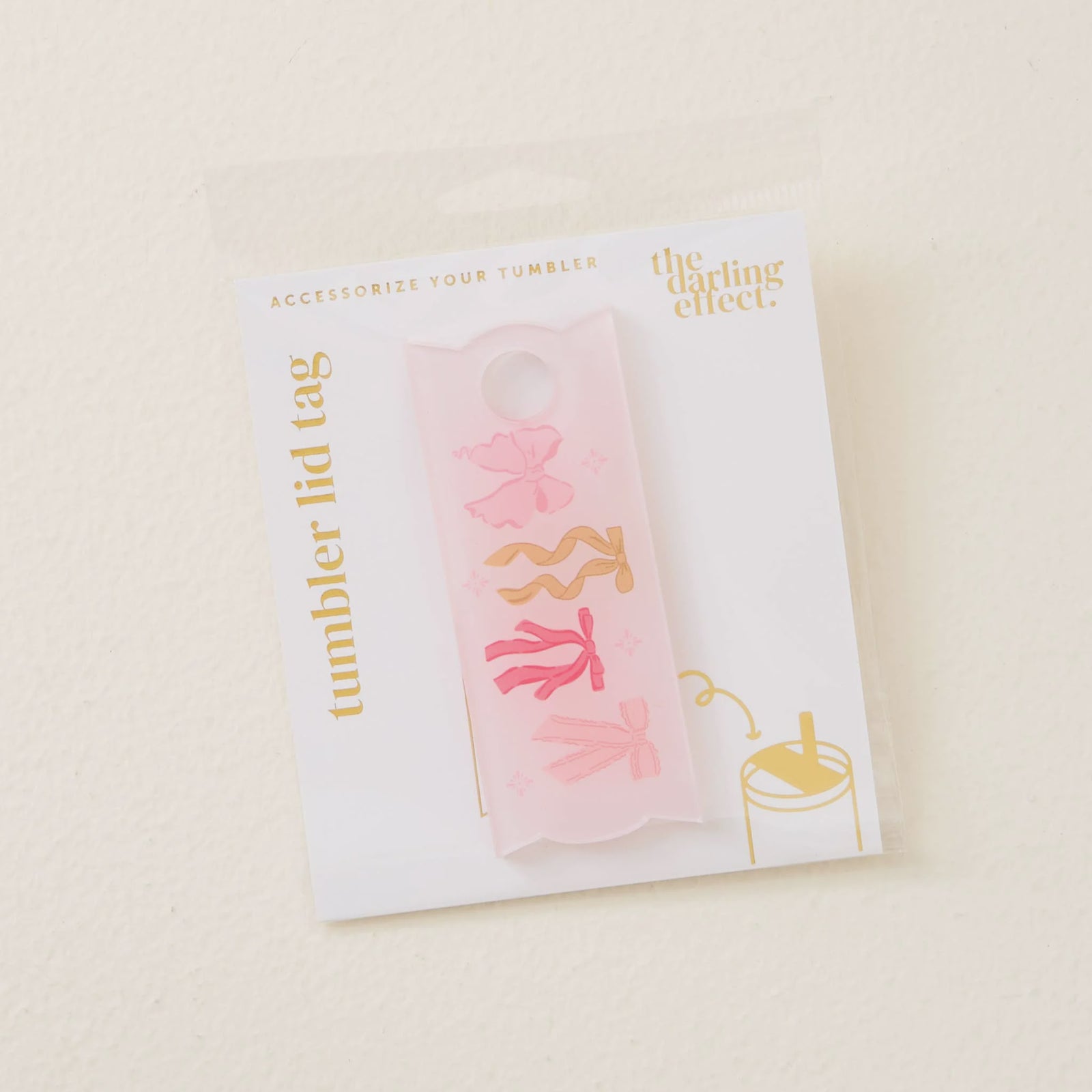 the darling effect Tumbler Lid Tag-Bow Affair