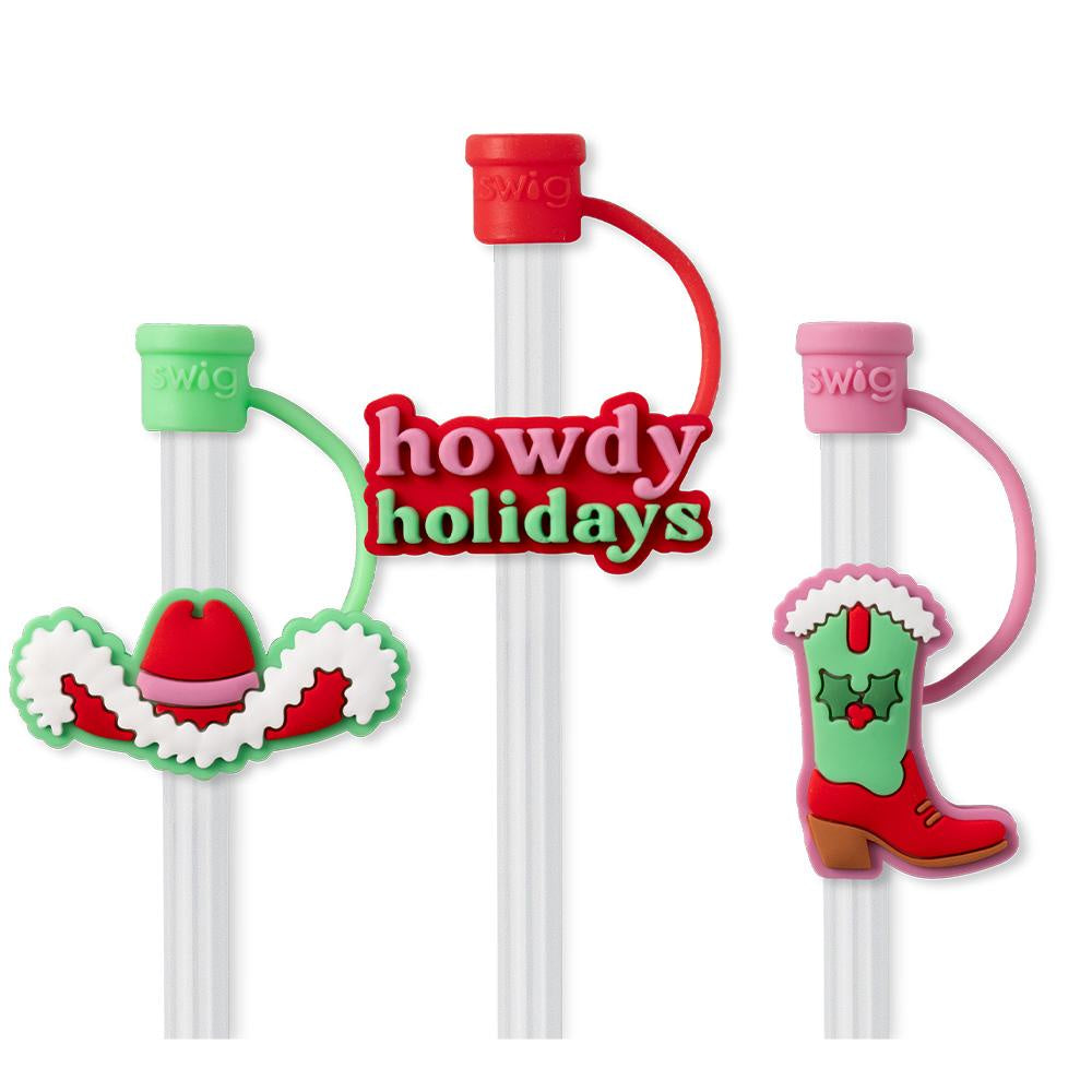 Swig Straw Topper with Protective Cap-Howdy Holidays