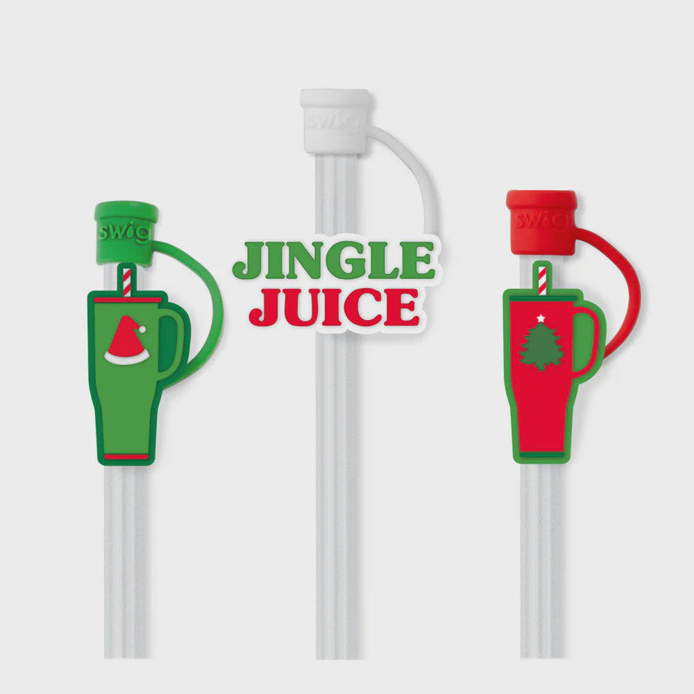 Swig Straw Topper with Protective Cap-Jingle Juice