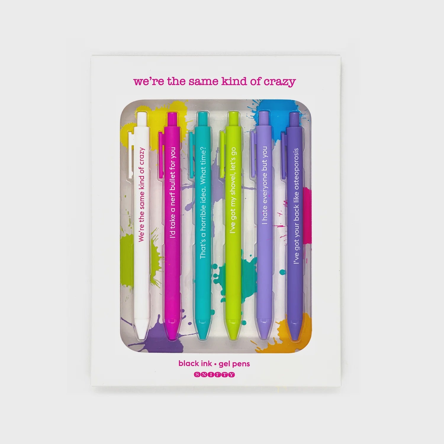 Were The Same Kinda Crazy Black Ink Gel Pens 6pk