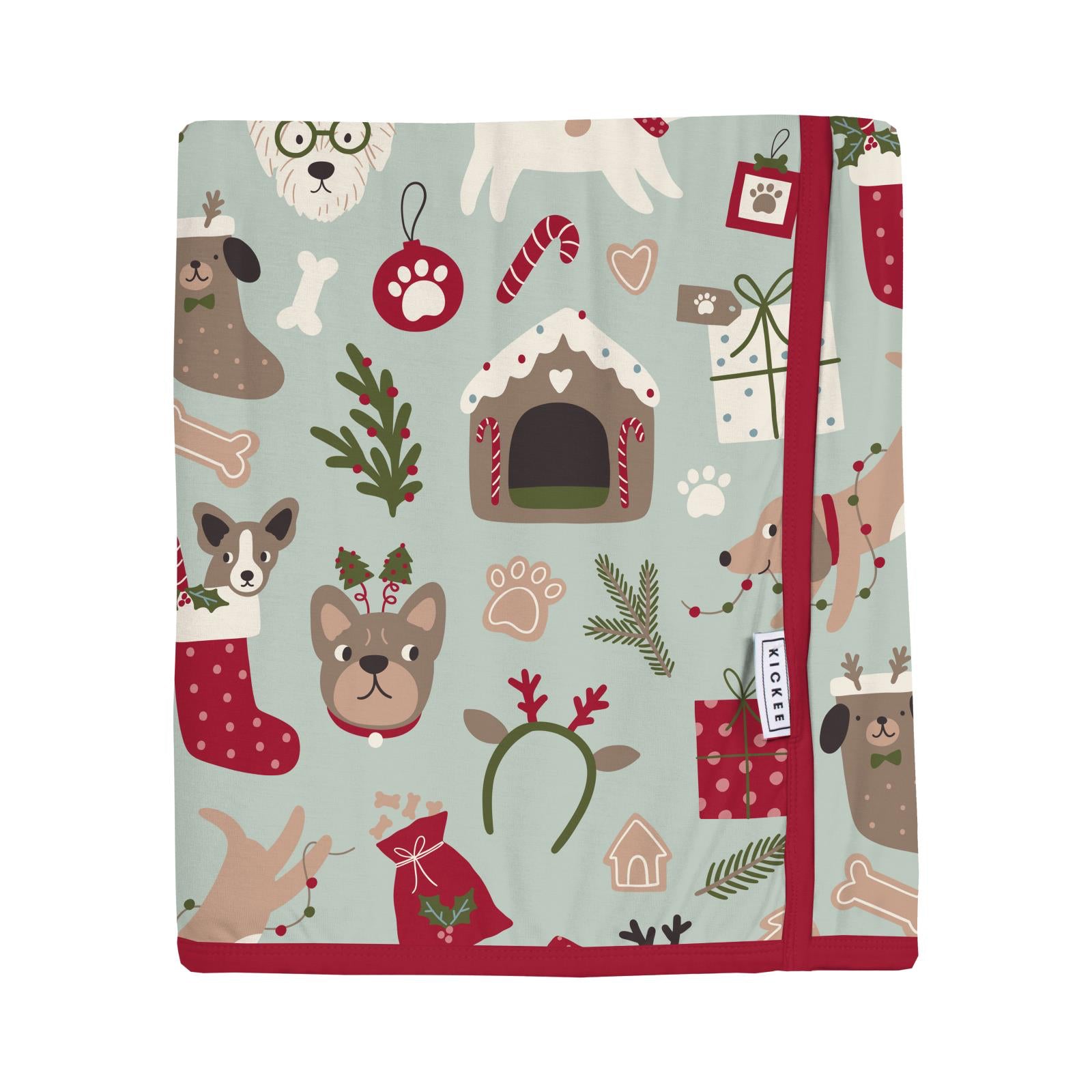 Print Swaddle Perfect Blanket Baby Aloe Christmas Dogs