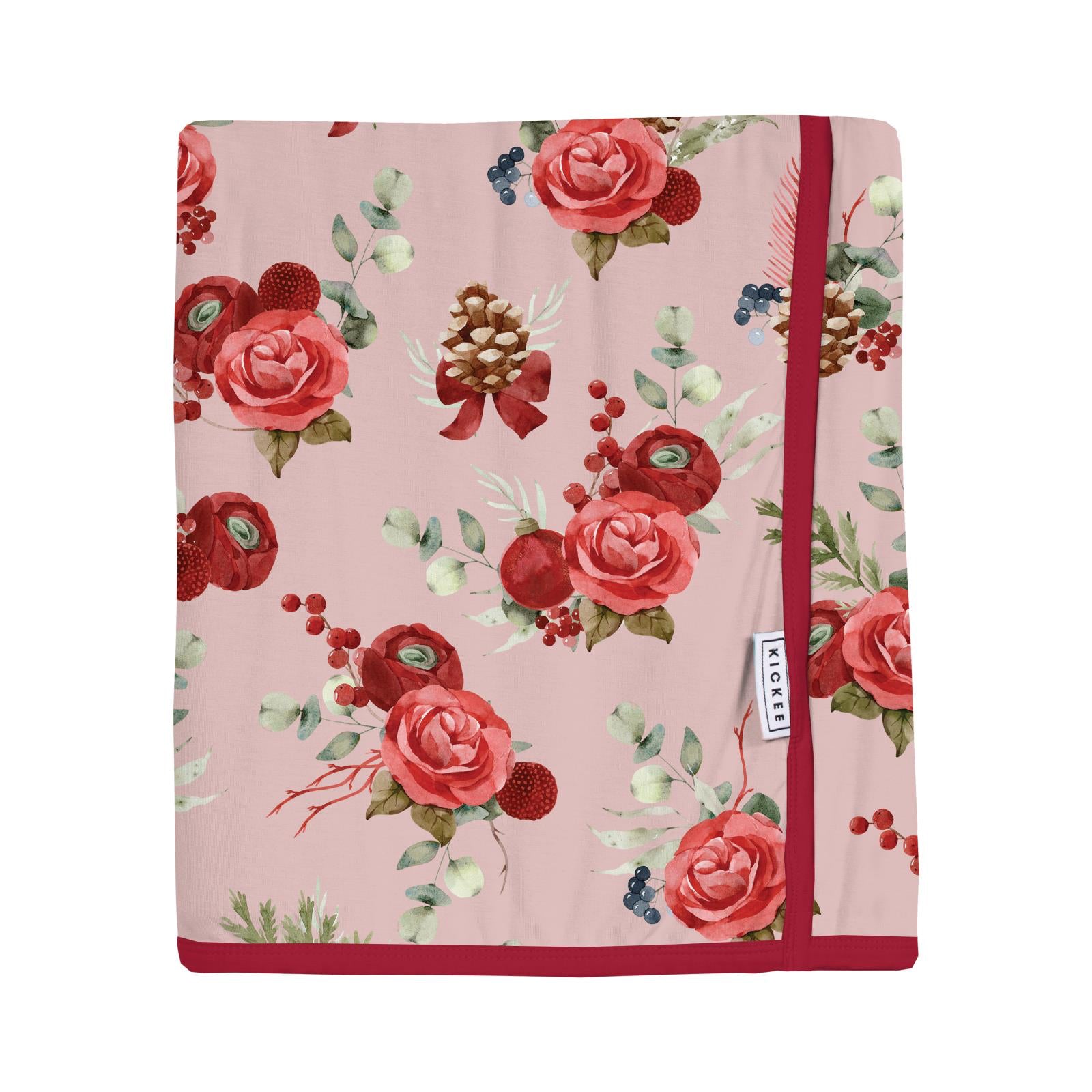 Print Swaddle Perfect Blanket Baby Rose Holiday Floral