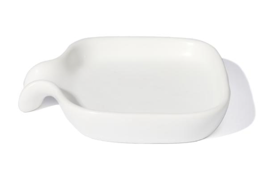 White Drip Ceramic Dish