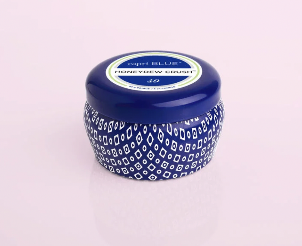 3oz Signature Blue Mini Tin Honeydew Crush Candle