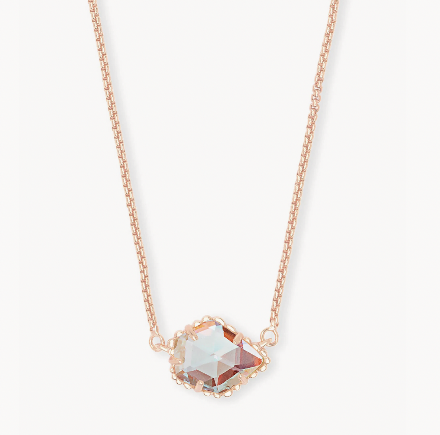 Tess Gold Dichroic Glass Necklace