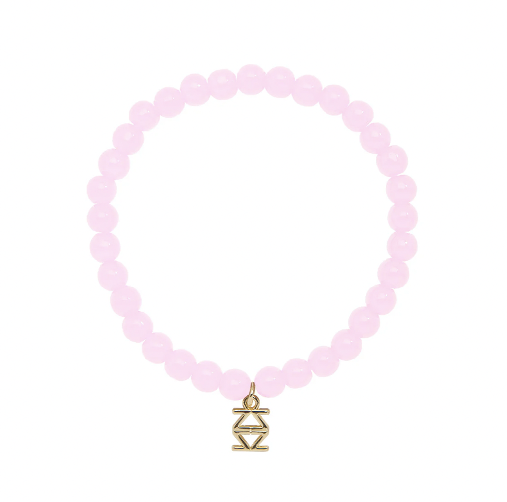 Small Glass Beaded Bracelet-Light Pink