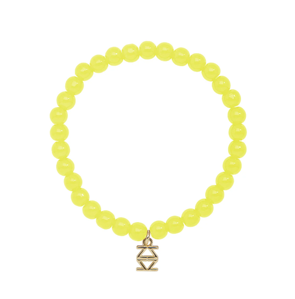 Small Glass Beaded Bracelet-Lime