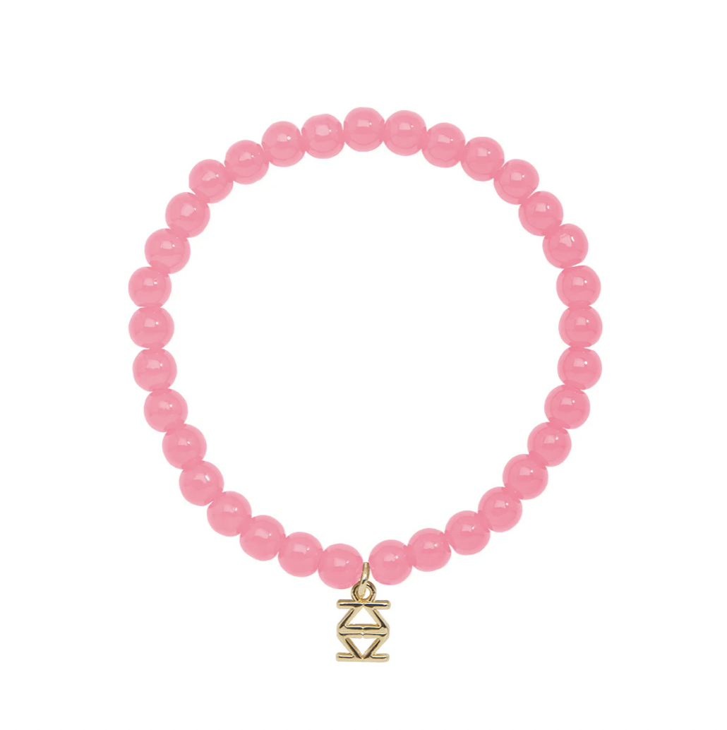 Small Glass Beaded Bracelet-Pink