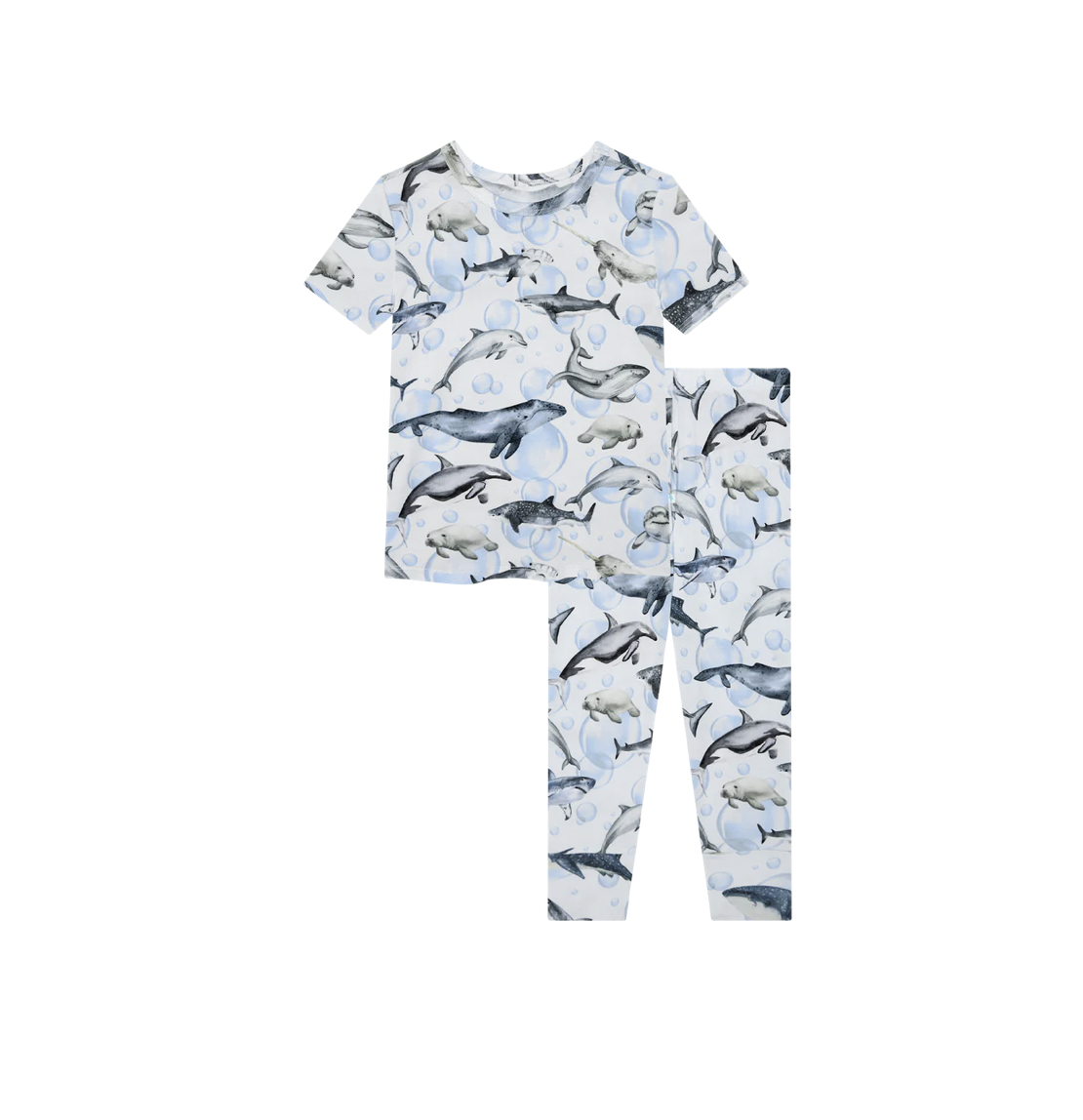 Basic Short Sleeve Pajama Set-Sharkly