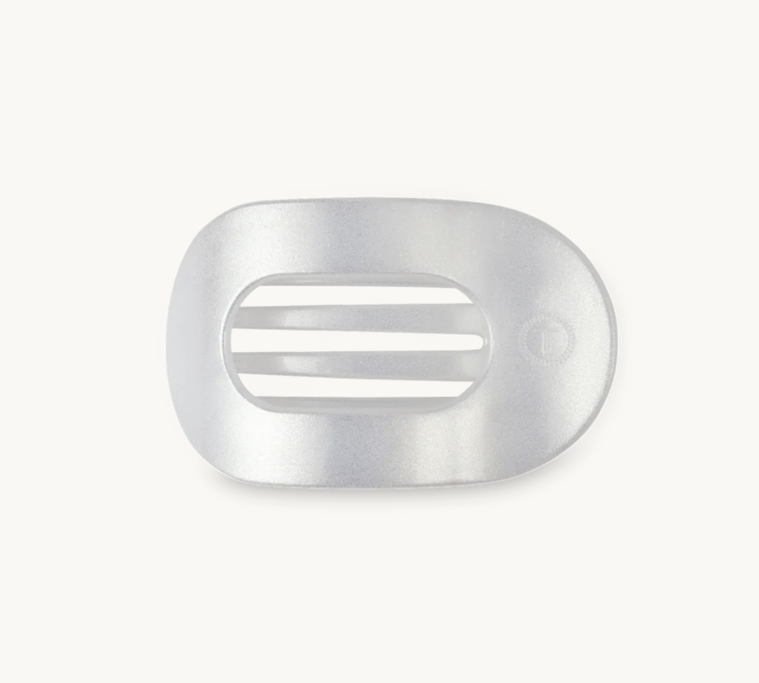 Teletie's Large Flat Round Clip-Mother Of Pearl
