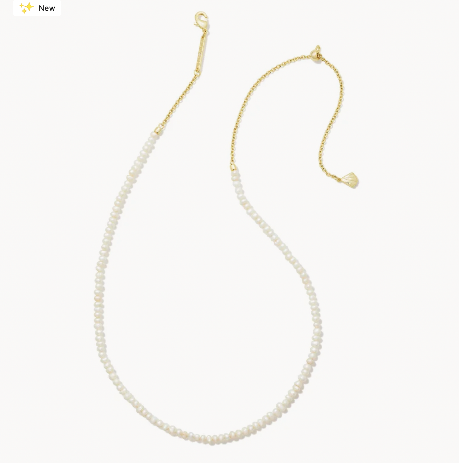 LoLo  Multi Strand Gold White Pearl Necklace
