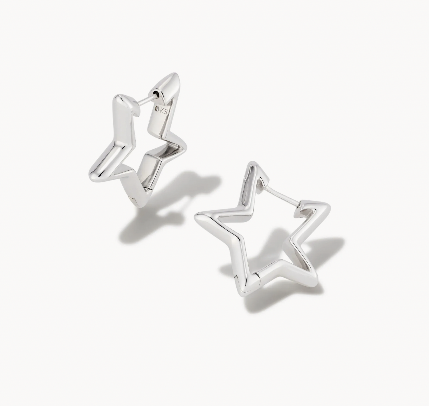 Star Huggie Rhod Earrings